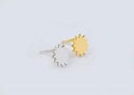 Tiny Sun studs in solid gold - Image 3