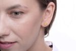 Tiny Sun studs in solid gold - Image 4