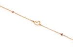 Solid Gold heart anklet - Image 5