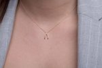 Tiny wishbone gold necklace - Image 3