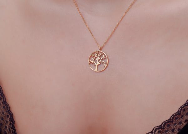 Tree of life gold necklace large - Image 1