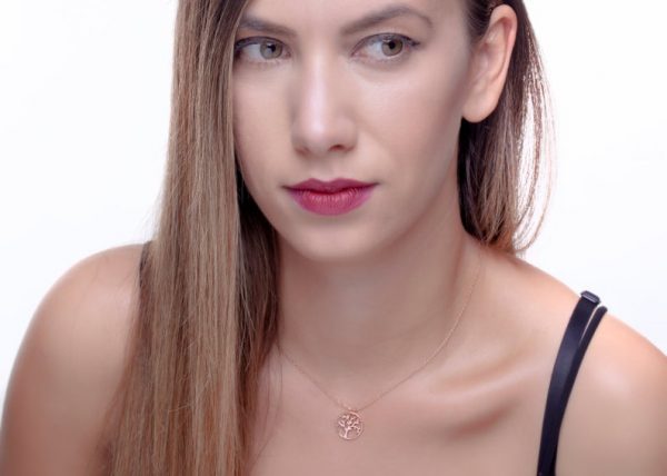 Tree of life necklace (small) 2 Tree of life gold necklace small - Image 2