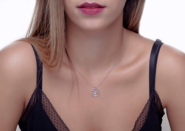 Tree of life necklace (small) 5 Tree of life gold necklace small - Image 5