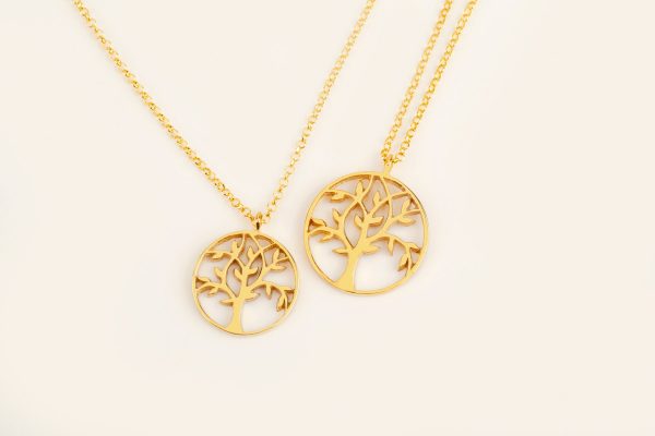 Tree of life necklace (small) 8 Tree of life gold necklace small - Image 8