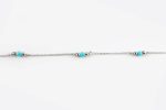 Gold turquoise beaded anklet - Image 7
