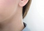 Unique long chain bar earrings