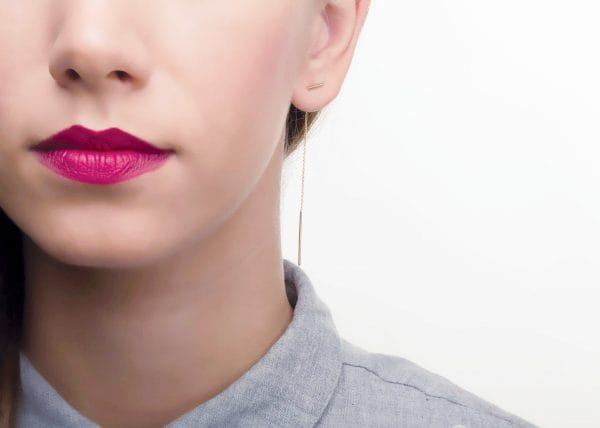 Unique long chain bar earrings - Image 3