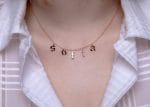 Unique solid gold name necklace