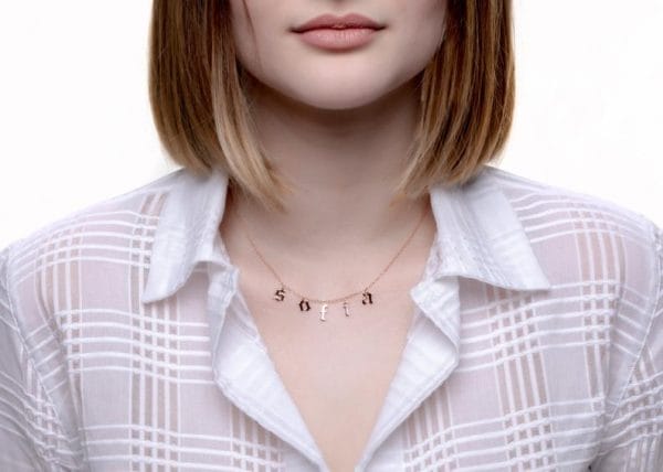 Unique solid gold name necklace - Image 4