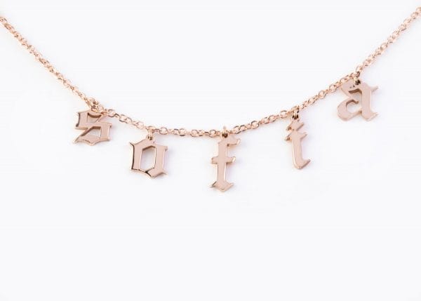 Unique solid gold name necklace - Image 3