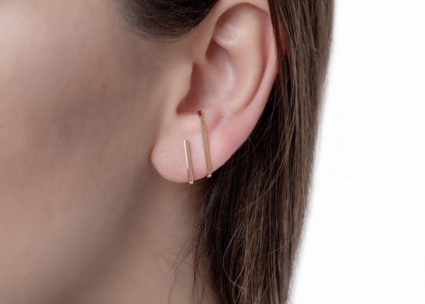 Unique stud earrings 4 Unique stud bar earrings - Image 8