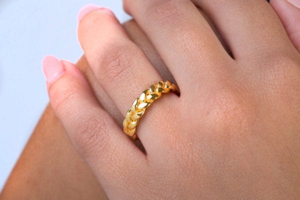 Wedding braided ring 3.5mm - Image 2