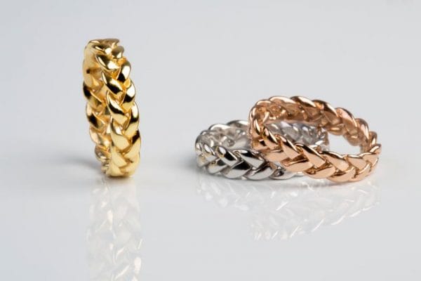 Wedding braided ring 3.5mm - Image 4