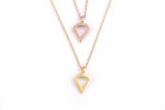 Diamond outline gold necklace - Image 5