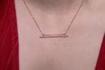 Gold Floating Bar chain necklace