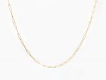 solid gold paperclip link chain