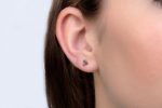 3 diamond stud earrings - Image 2