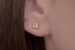 3 diamond stud earrings - Image 3