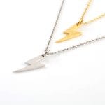 Tiny Lightning Bolt gold necklace - Image 5