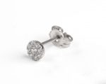 Circle diamond studs earrings - Image 6