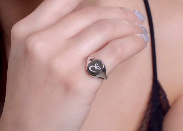 Gold personalized ring, RN360 - Image 4