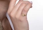 Unique oval signet ring, Initial ring - Image 2