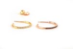 Diamond large hoop gold earrings - Image 9