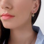 Diamond shaped enamel earrings - Image 3