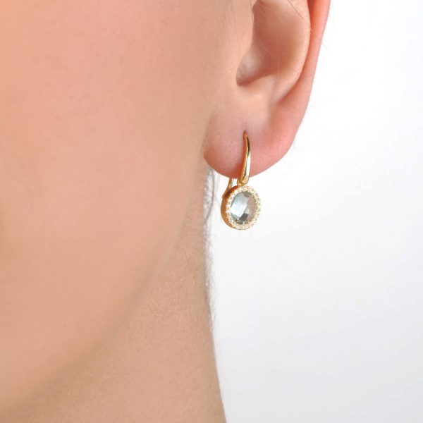 Drop-diamond-earrings-2 Drop diamond gold earrings - Image 2