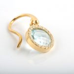 Drop diamond gold earrings - Image 3