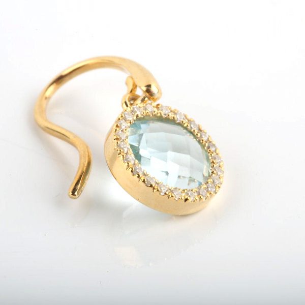 Drop-diamond-earrings-5 Drop diamond gold earrings - Image 3