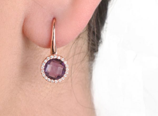 Drop-diamond-earrings-6 Drop diamond gold earrings - Image 6