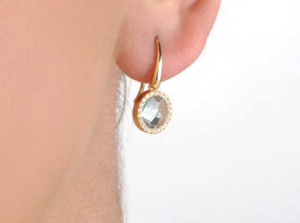Drop-diamond-earrings-7 Drop diamond gold earrings - Image 7