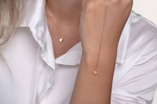 Gold Star necklace 4 Gold star chain necklace - Image 4