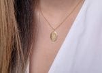 Oval diamond Initial necklace - Image 2