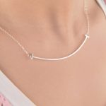 Solid gold smile chain necklace - Image 3