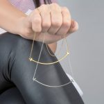 Solid gold smile chain necklace - Image 4