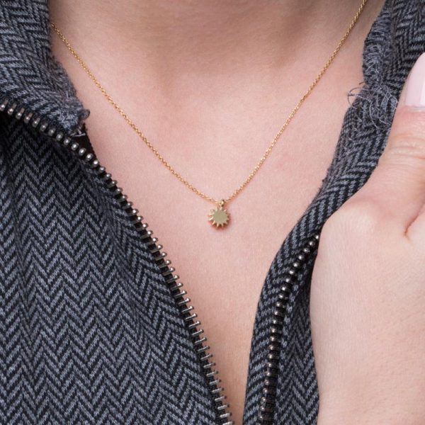 Sun necklace 2 Gold Sun chain necklace - Image 2