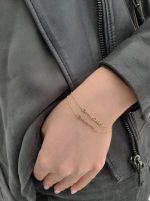 Custom date bracelet in solid gold