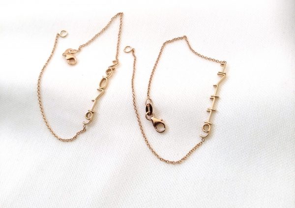 Custom date bracelet in solid gold - Image 7