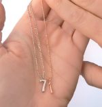 Symbolic number gold necklace