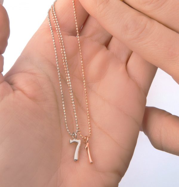 number necklace 1 Symbolic number gold necklace - Image 1