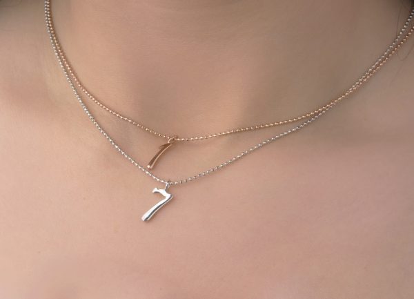 number necklace 4 a Symbolic number gold necklace - Image 3