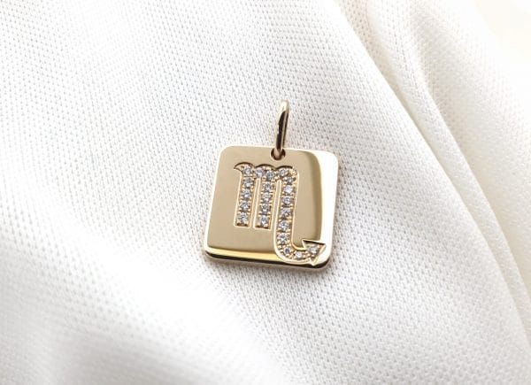 Square diamond zodiac necklace - Image 3