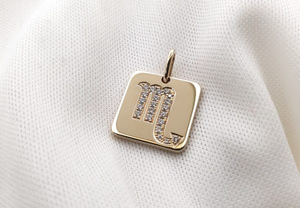 Square diamond zodiac necklace - Image 4