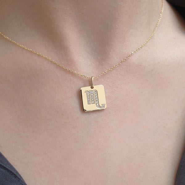 Square diamond zodiac necklace - Image 7