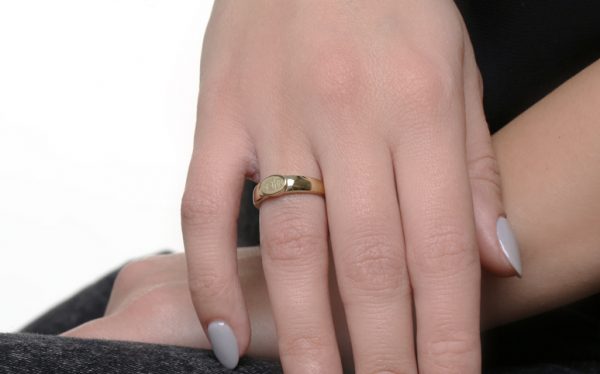 Gold custom signet ring, RN 363 - Image 3