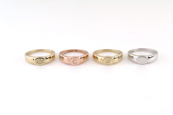 Gold custom signet ring, RN 363 - Image 8