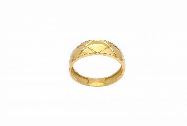 Small dome Capitoné ring in solid gold - Image 4