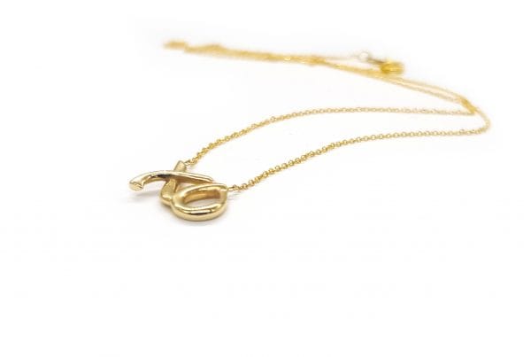 XO necklace in solid gold - Image 4